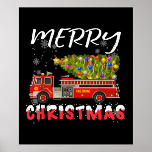 Poster Família de Natal dos Bombeiros de Pinheiros de Ca