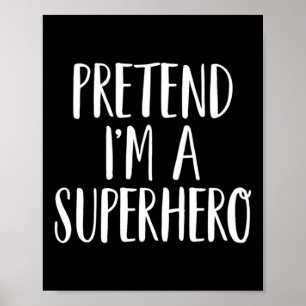 Poster Família de Super-Heróis de Halloween Falso