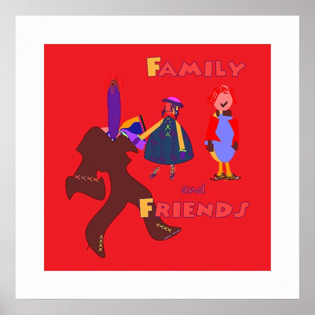 Poster Família e Amigos (Frente)