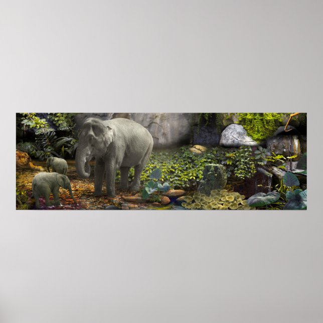 POSTER FAMÍLIA ELEFANTE "SALA VERDE" (Frente)