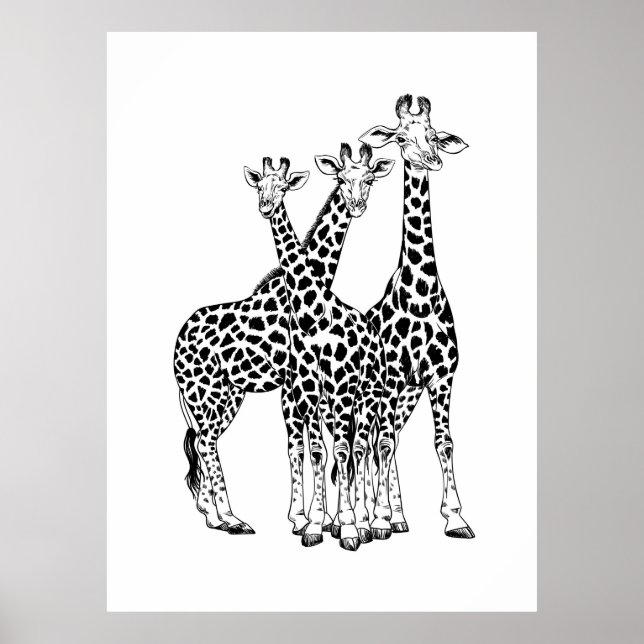 Poster Família Giraffe (Frente)