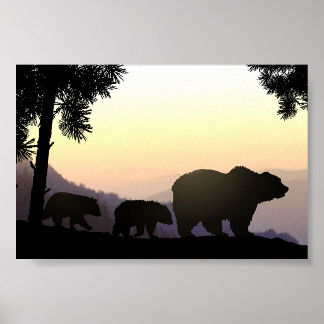 Poster Família Grizzly Bear (Frente)