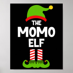 Poster Família Momo Elf Natal Combinando Pijama Engraçado