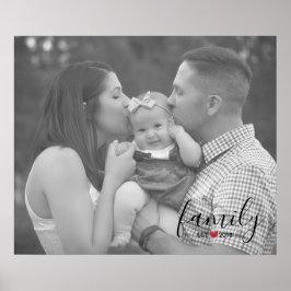 Poster Família Negra Leste. Ano com Foto da Família Red H