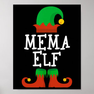 Poster Família O Mema Elf Coincidência De Natal Pj Pajama
