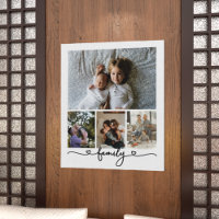 Família Personalizada de Colagem de Fotos e Texto