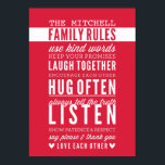 Poster FAMÍLIA PERSONALIZADA REGRA A tipografia moderna v<br><div class="desc">Vestir as paredes na sua sala com este texto positivo de afirmação - um gentil lembrete para uma família feliz com estas lindas REGRAS FAMILIARES. Parece absolutamente FABULOSO num quadro! A configuração como modelo é fácil personalizar com seu próprio texto - torná-lo seu!Basta pressionar o botão "Personalizar" e adicionar/alterar o...</div>