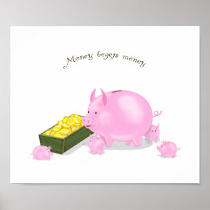 Poster Família Piggy Bank