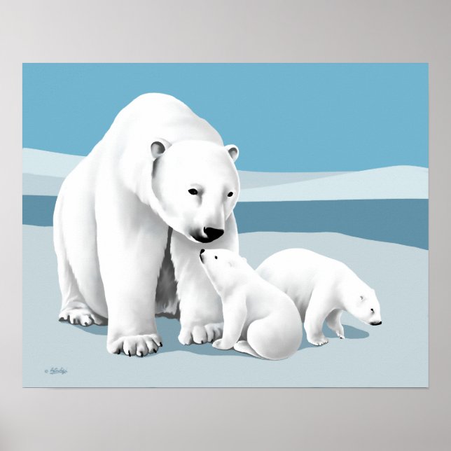 Póster Família Polar Bear (Frente)
