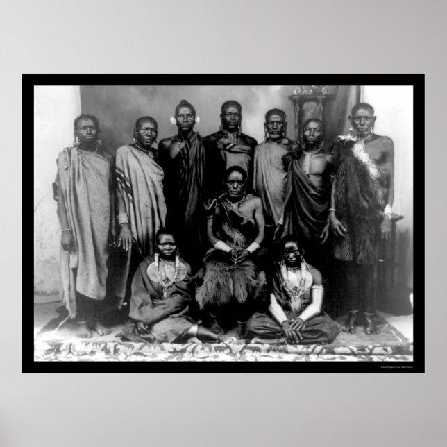 Poster Família real no Quênia 1909 (Frente)