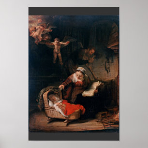 Póster Família santamente por Rembrandt Harmensz. Van