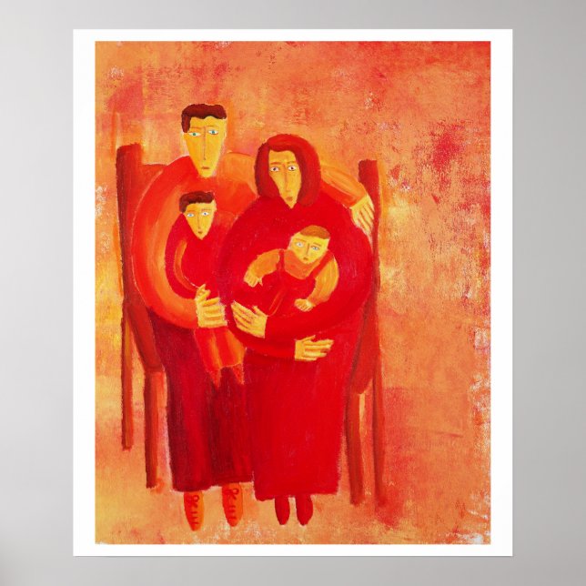 Póster Família Sentada (Frente)
