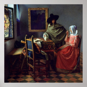 Poster Familiar de pintura de Vermeer holandês