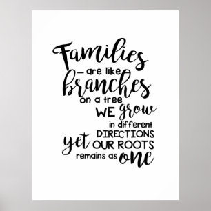 Poster Famílias AR como ramos em uma árvore que nós