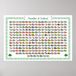 Poster Famílias da Irlanda - Casacos de armas