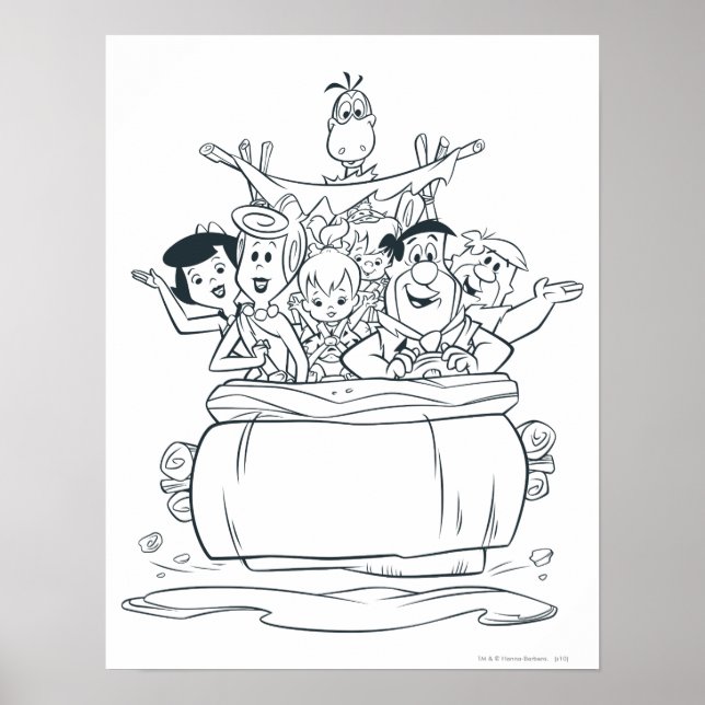 Poster Famílias Flintstones1 (Frente)