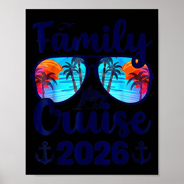 Poster Family Cruise 2026 Family Vacation Matching Family (Frente)