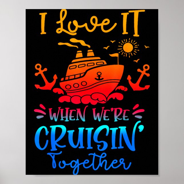 Poster Family Cruise 2026 I Love It When We're Cruisin' T (Frente)