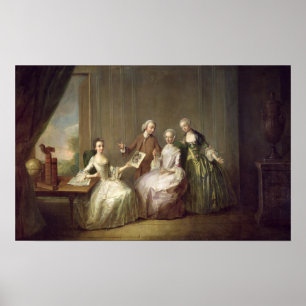 Poster Family in an Interior with Squirrels