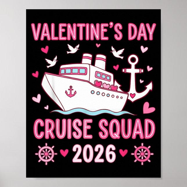 Poster Family Matching Valentines Day Family Cruise Squad (Frente)