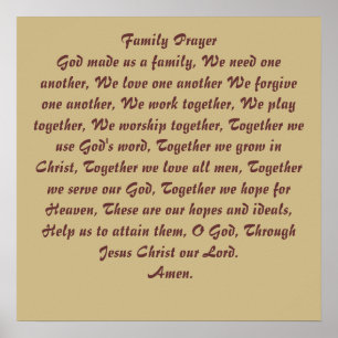 Póster Family Prayer