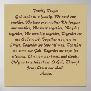 Póster Family Prayer