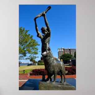 Poster famosa baleeira de Savannah, Geórgia