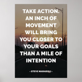 Poster Famosa citação motivacional e inspiracional