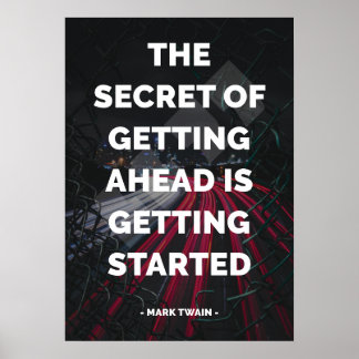 Poster Famosa citação motivacional e inspiracional