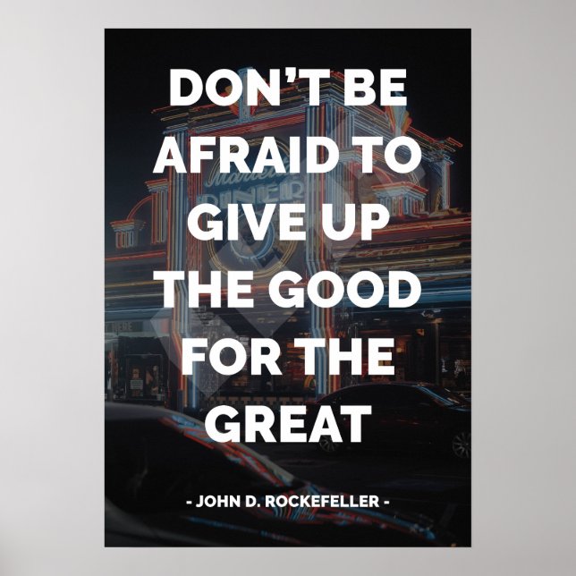 Poster Famosa citação motivacional e inspiracional (Frente)