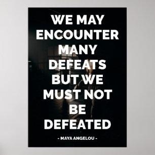 Poster Famosa citação motivacional e inspiracional