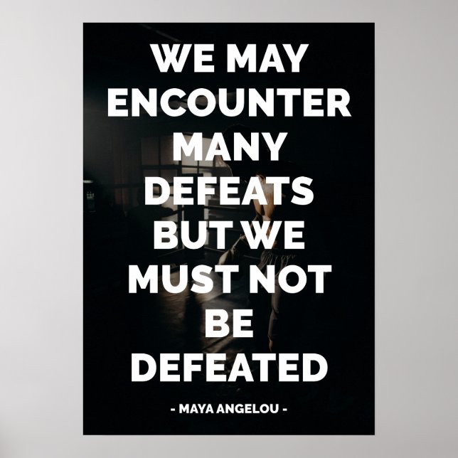 Poster Famosa citação motivacional e inspiracional (Frente)