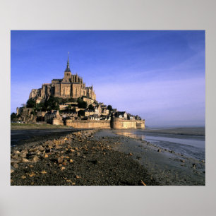Póster Famosa Fortaleza da Ilha de Le Mont St. Michel em
