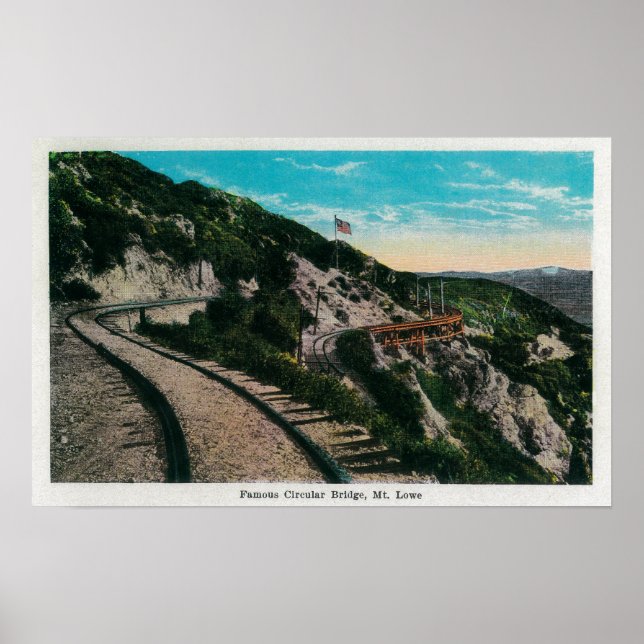 Póster Famosa Ponte Circular, Monte LoweMt. Lowe, CA (Frente)