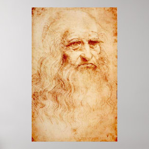 POSTER FAMOSO ARTE - LEONARDO DA VINCI - AUTORETRATO