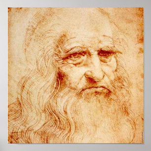 PÓSTER FAMOSO ARTE - LEONARDO DA VINCI - AUTORETRATO