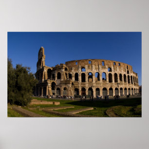 Poster Famoso Coliseu em Roma Itália Marco 2