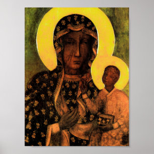 Poster Famoso Ícone Madona de Czestochowa