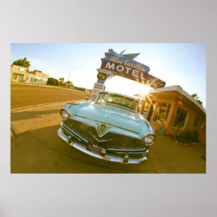 Poster Famoso Motel Blue Swallow na Rota 66