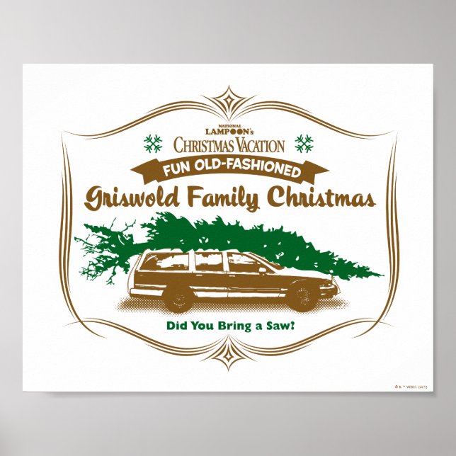 Poster Famoso Natal da família Griswold, velha e moída (Frente)