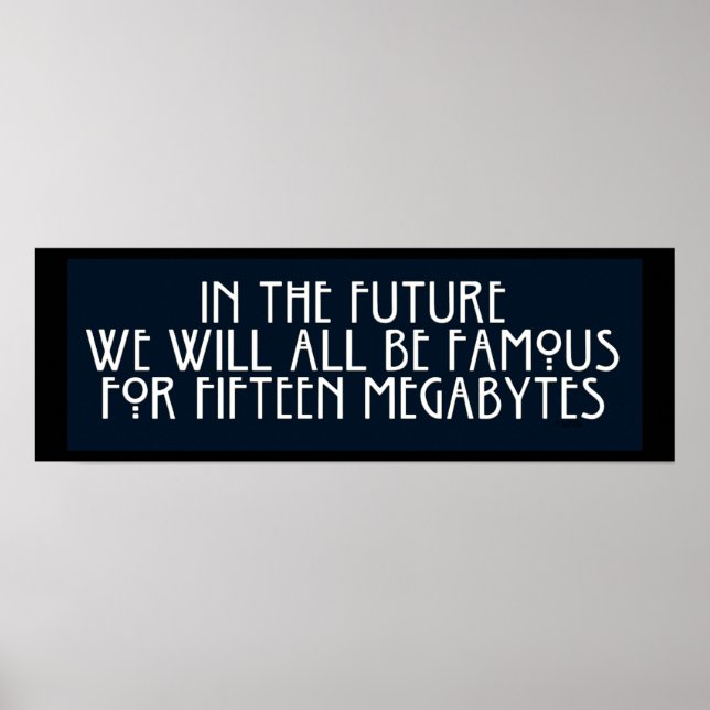 Póster Famoso para 15 Megabytes (Frente)