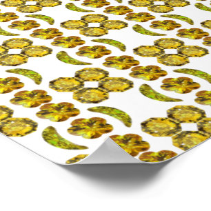 Poster Fancy shape Gemstone Art Yellow