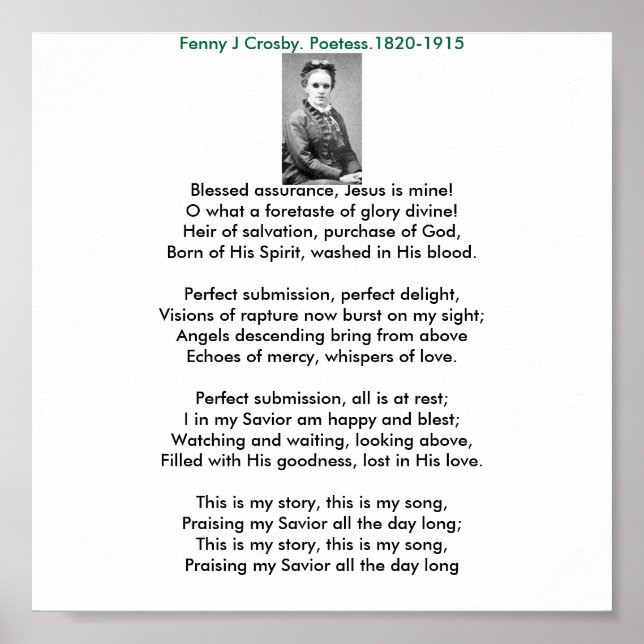 Poster Fanny, Bendito seguro, Jesus é meu! (Frente)