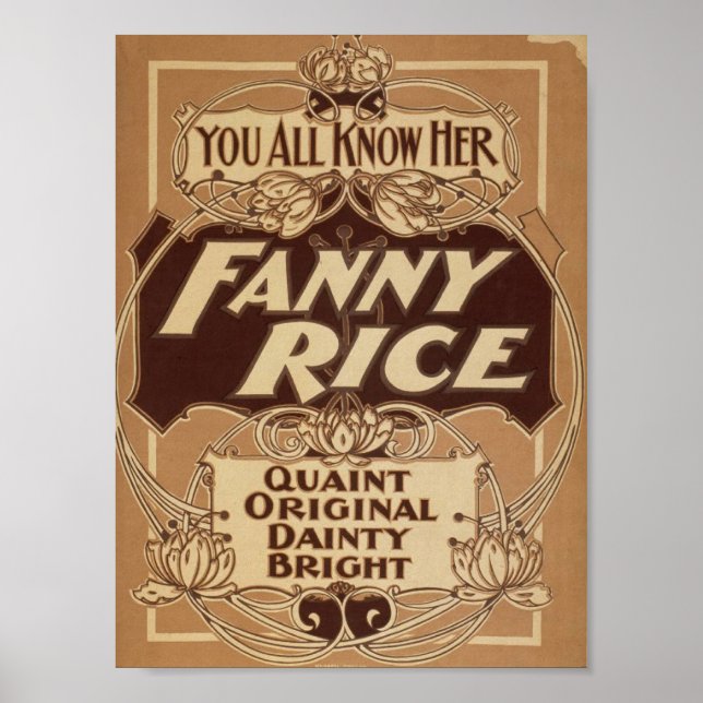 Póster Fanny Rice, 'Quaint Original DaTECNDO Bright' (Frente)
