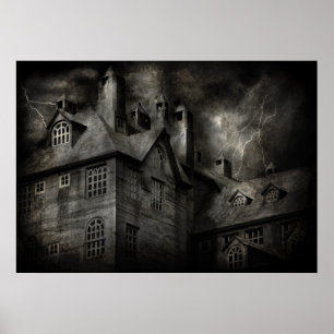 Póster Fantasia - assombrada - era uma noite escura e