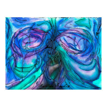 Fantasia Azul Aquarela