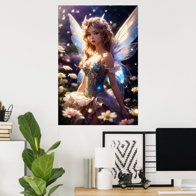 Poster Fantasia Bela Flor Fada (Escritório em casa)