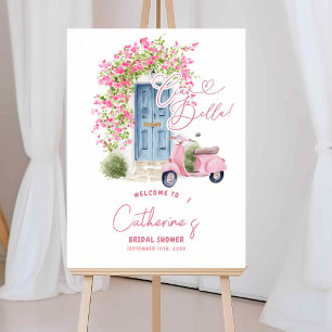 Poster Fantasia Ciao Bella Chuveiro de Noiva Italiano Bem