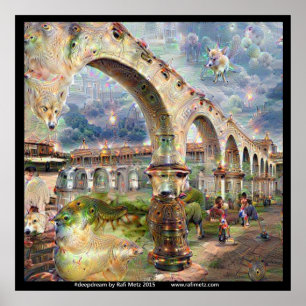 Póster Fantasia da arcada da missão de Deepdream
