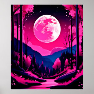 Poster Fantasia da Lua Rosa